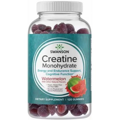Swanson Gummies s kreatin monohydrátem příchuť vodní meloun 120 kusů – Hledejceny.cz