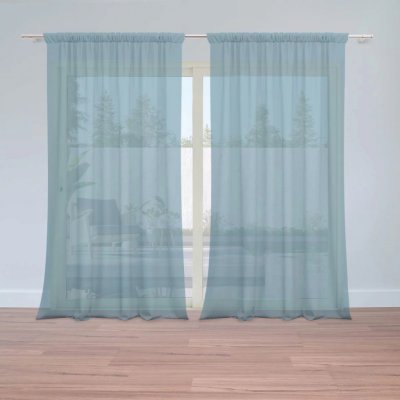 Záclony Bledě modrá: 2 ks - 150x250 cm - Sablio – Hledejceny.cz