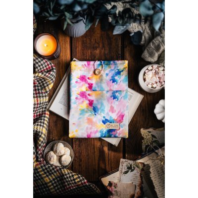 Látkový obal na knihy booksleeve Abstrakt duhový – Zboží Dáma