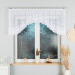 Dekorační oblouková krátká záclona na žabky JOWITA 80 bílá 300x80 cm MyBestHome – Hledejceny.cz