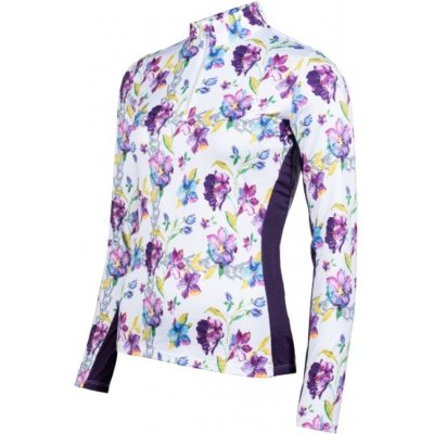 HKM Tričko funkční Lilac Flower dámské dl. rukáv bílá fialová – Sleviste.cz