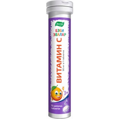 Evalar Baby Vitamin C 15 šumivých tablet