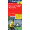 Mapa a průvodce cyklomapa Bremen Verden,Walsrode 1:70 t. laminovaná