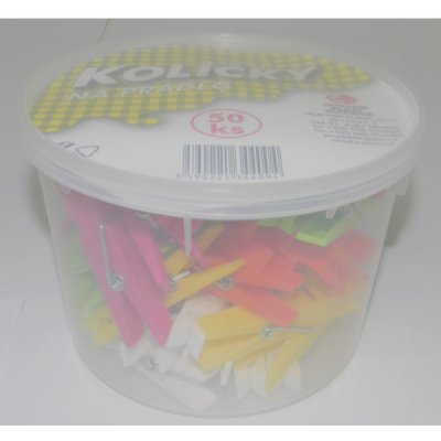 Injeton Plast kolíčky na prádlo v dóze mix barev 50 ks – Zboží Dáma