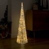 Vánoční osvětlení DKD HOME DECOR LED kuželová akrylová vánoční dekorace pyramida teplá bílá 120 cm