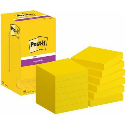 Bločky samolepicí Super Sticky Post-it®, žluté, 76×76 mm – Hledejceny.cz