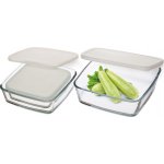 SIMAX Sada dóz 3 ks hranaté s víkem 350 ml – Zbozi.Blesk.cz