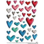 HuráPapír samolepky A5 srdíčka červená a modrá – Hledejceny.cz