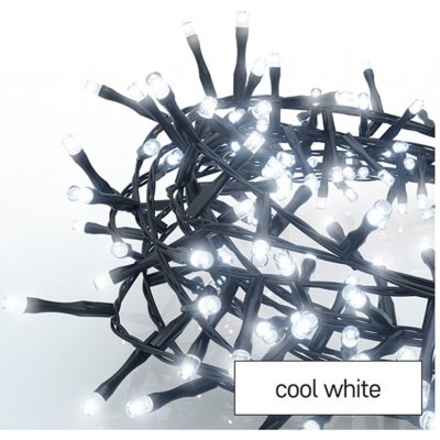 EMOS LED vánoční řetěz ježek 12 m venkovní i vnitřní studená bílá časovač