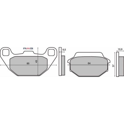 Brzdové destičky RMS 225102710 organické | Zboží Auto