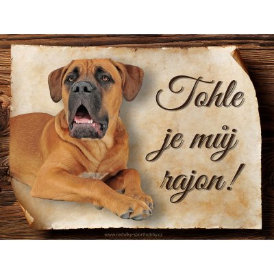 Sport hobby Cedulka Cane Corso II Tohle je můj rajon CP1658 15x11 – Zbozi.Blesk.cz