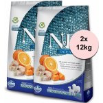 N&D Ocean Dog Adult Medium & Maxi Low Grain Codfish & Orange 2 x 12 kg – Zboží Mobilmania