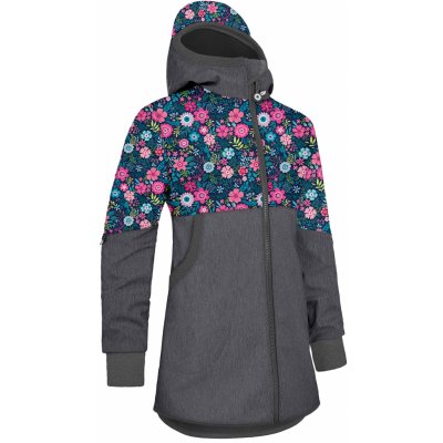 Unuo dívčí softshellový kabát s fleecem Street Žíhaná Tm. Modrá Lístečky – Sleviste.cz