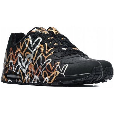 Skechers Uno Metallic Love black/gold černá – Hledejceny.cz
