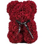 Medvídárek Simple medvídek z růží 25cm - tmavě červený – Zbozi.Blesk.cz