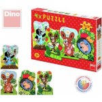 Dino Puzzle Krteček 4x12 dílků