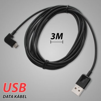 MobilNet KAB-0020-USB-MICRO Micro USB, 3m, černý