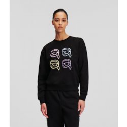 Karl Lagerfeld mikina IKONIK 2.0 OUTLINE sweatshirt černá