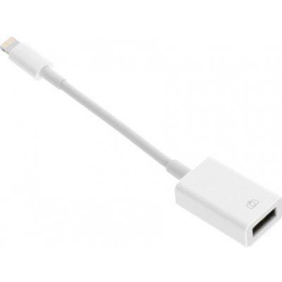 Adaptér USB OTG pro iPhone 8-pin Lightning bílý