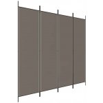 zahrada-XL 4dílný paraván antracitový 200 x 200 cm textil – Zboží Dáma