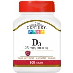 21st Century Vitamín D3 25 mcg 300 tablet – Hledejceny.cz