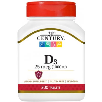 21st Century Vitamín D3 25 mcg 300 tablet – Hledejceny.cz