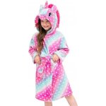 Unicorn Roztomilý plyšový župan růžovo-tyrkysový jednorožec – Zboží Dáma