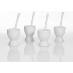 EH Excellent Houseware Kalíšky na vejce + lžičky, 8 ks v sadě bílá – Zboží Mobilmania