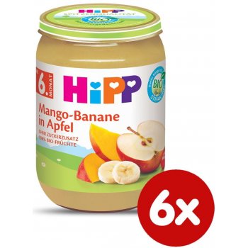 Hipp Bio Jablka s mangem a banány 6 x 190 g