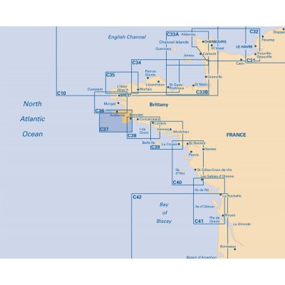 Námořní mapa Imray C37 Raz de Sein to Bénodet IMC37 – Hledejceny.cz