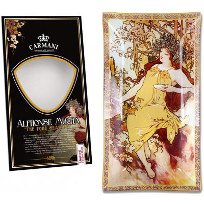 Carmani Dekorativní skleněný tác Alfons Mucha Podzim 30cm – Zboží Mobilmania