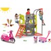 Dětské hřiště Smoby Set preliezačka Multi-Activity Tower na šplhanie so šmykľavkou+odrážadlo s gumenými kolesami a vozík so zmrzlinou SM840201-9