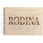 Black M Design Dřevěné album - Rodina Barva vnitřních papírů: Grafitová, Vyber typ vazby: Pevná dělená (černá) – Zboží Živě