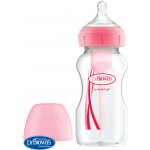 Dr.Browns láhev antikolik Options široké hrdlo plast růžová WB91601 270ml – Zboží Mobilmania
