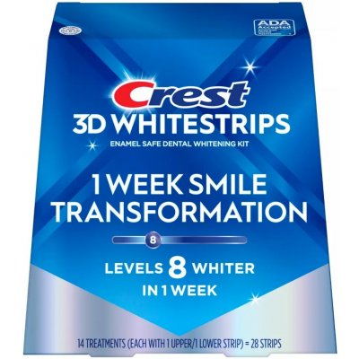 Procter & Gamble Bělicí pásky Crest 3D Whitestrips 1 WEEK SMILE TRANSFORMATION 28 ks – Zboží Mobilmania