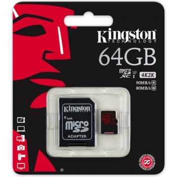 Kingston microSDXC 64 GB UHS-I U3 SDCA3/64GB