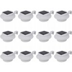 Venkovní solární lampy na plot 12 ks LED bílé 277123 – Hledejceny.cz