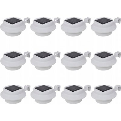 Venkovní solární lampy na plot 12 ks LED bílé 277123 – Hledejceny.cz