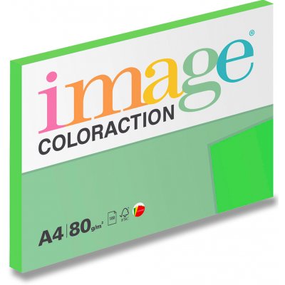 Image Coloraction A4 80g papír barevný zelená tmavá 100 listů – Zboží Dáma
