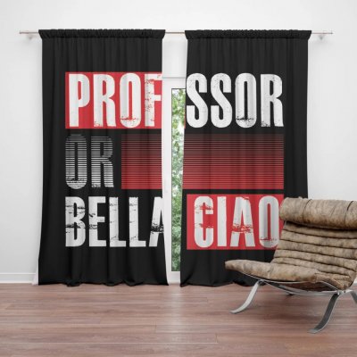 Sablio Závěs La Casa de Papel Professor or Bella Ciao motiv 3: 2ks 140x250cm – Hledejceny.cz