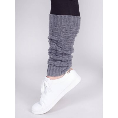 Yoclub Leg Warmers Gray Braid Grey