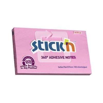 Stick´n Samolepicí bloček, růžová, 76x127 mm, 100 listů, STICK N 21558 ,balení 100 ks – Hledejceny.cz