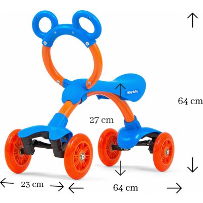 Milly Mally Orion Flash jízda na žhnoucích kolech Modrá Oranžové – Hledejceny.cz