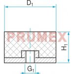 Silentblok typ 5 - 30x20 M6 – Zboží Mobilmania