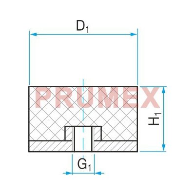 Silentblok typ 5 - 30x20 M6 – Zboží Dáma