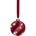 Skleněná ozdoba LED koule, 14 cm, červená, Kaemingk – Hledejceny.cz