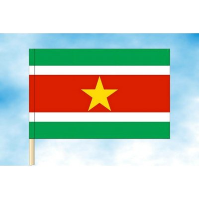LIBEA, s.r.o. Vlajka Surinamu Rozměr: 20×30 cm, Uchycení: Návlek na žerď – Hledejceny.cz