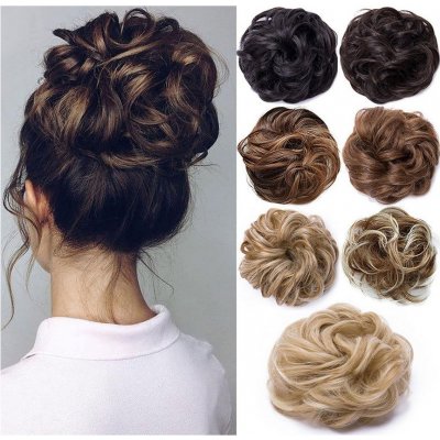 Příčesek do vlasů s gumičkou, tmavě hnědá a světle hnědá – Zboží Dáma