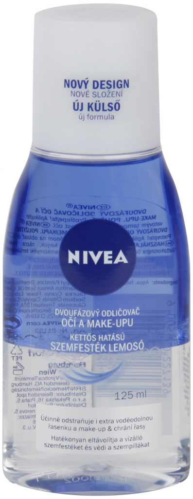 Nivea Caring Eye Make-Up Remover dvoufázový odličovač očí a voděodolného make-upu 125 ml