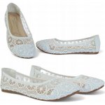 Baleríny krajkové baleríny lehké ažurové bílé – Sleviste.cz